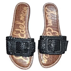 Sam Edelman Black Gabriela Slip On Slides Sandals Size 8.5